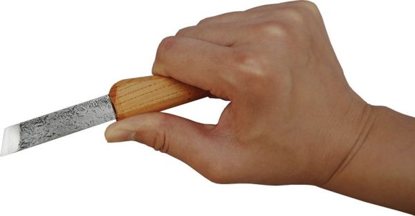 Mikihisa Mikikichan Double-Edge Carving Knife - Wood