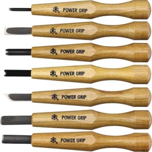 Mikihisa Power Grip Wood Chisel Set - 7-Piece Beech