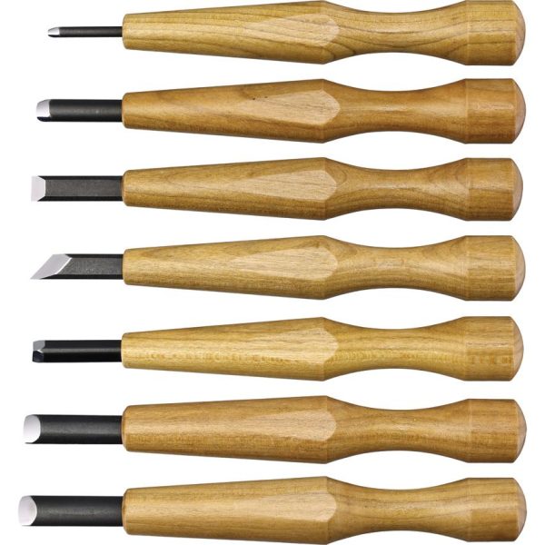 Mikihisa Power Grip Wood Chisel Set - 7-Piece Beech