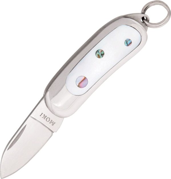 Moki Slip Joint Folding Knife AUS-6 Mother of Pearl Japan