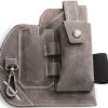 MKM Belt Organizer Gray Leather 360 Rotate EDC Keychain