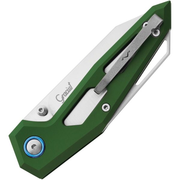 MKM Edge Linerlock Green Aluminum Elmax Steel