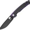 MKM-Maniago Knife Makers Eclipse Framelock Folding Knife Purple Titanium 3.25" CPM MagnaCut