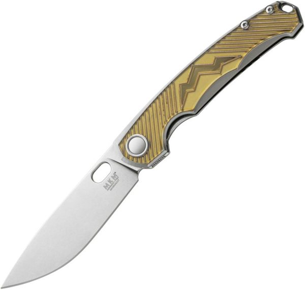 MKM-Maniago Knife Makers Eclipse Framelock Folding Knife CPM MagnaCut Gray Titanium Ultem