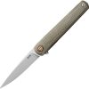 MKM Flame Light Linerlock Green Micarta - M390