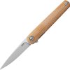 MKM Flame Light Linerlock Natural Micarta - M390