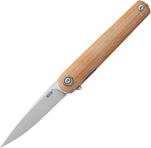 MKM Flame Light Linerlock Natural Micarta - M390