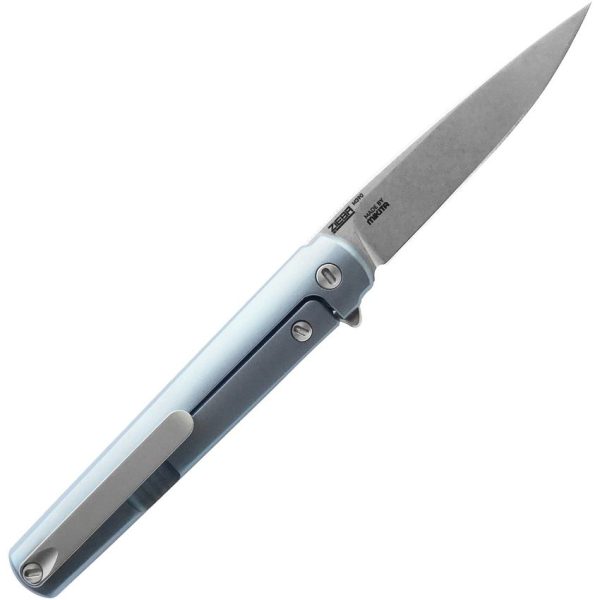 MKM Flame Framelock Drop Blue Titanium - M390