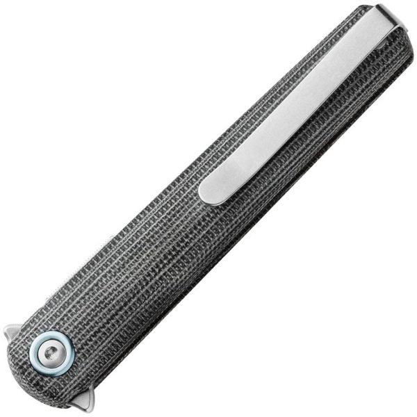 MKM Flame Light Linerlock Black Canvas Micarta