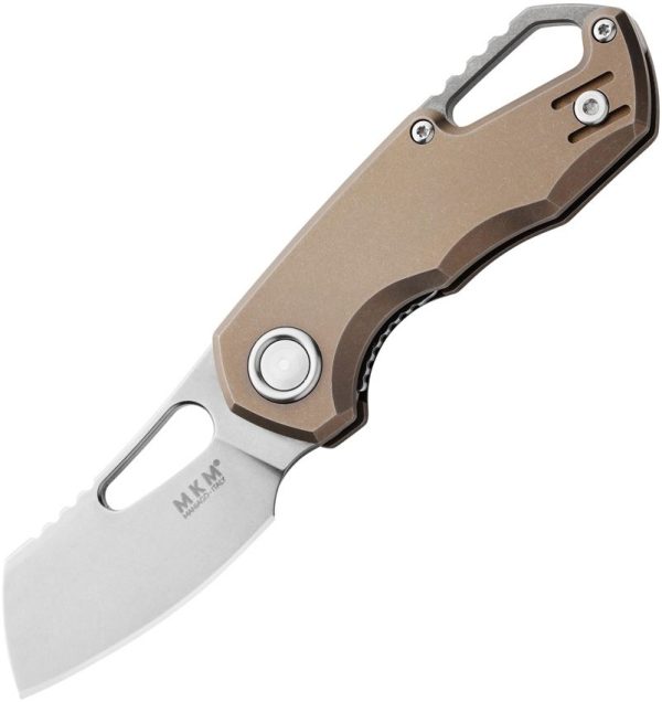 MKMFX03M2TBR.jpg MKM Isonzo Cleaver Linerlock Bronze Titanium