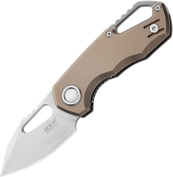 MKMFX03M3TBR.jpg MKM Isonzo Clip Point Linerlock Bronze Titanium
