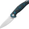 MKM Goccia Linerlock Folding Knife M390 Carbon Fiber Arctic Storm