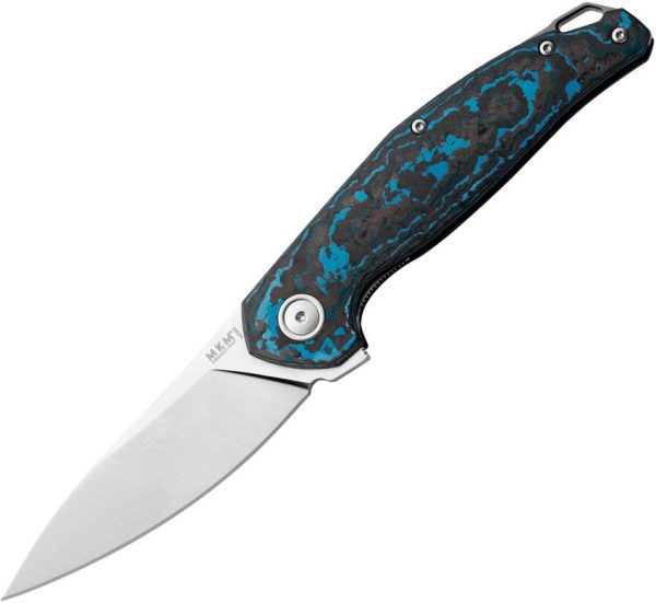 MKM Goccia Linerlock Folding Knife M390 Carbon Fiber Arctic Storm