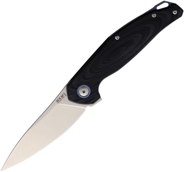MKM-Maniago Knife Makers Goccia Linerlock Folding Knife 3.5" M390 Black G10