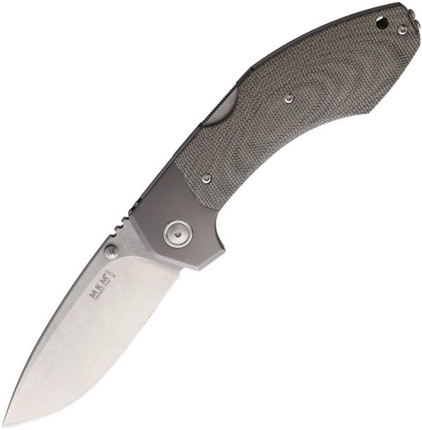 MKM Hero Lockback Green Canvas Micarta Folding Knife