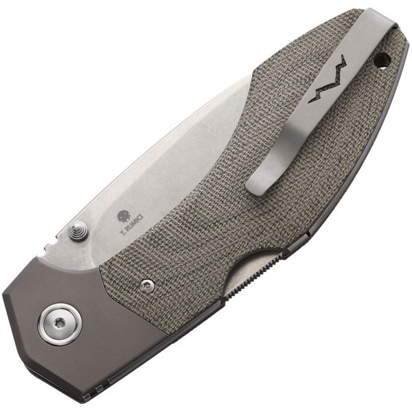 MKM Hero Lockback Green Canvas Micarta Folding Knife