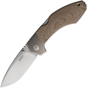 MKM Hero Lockback Natural Canvas Micarta Folding Knife