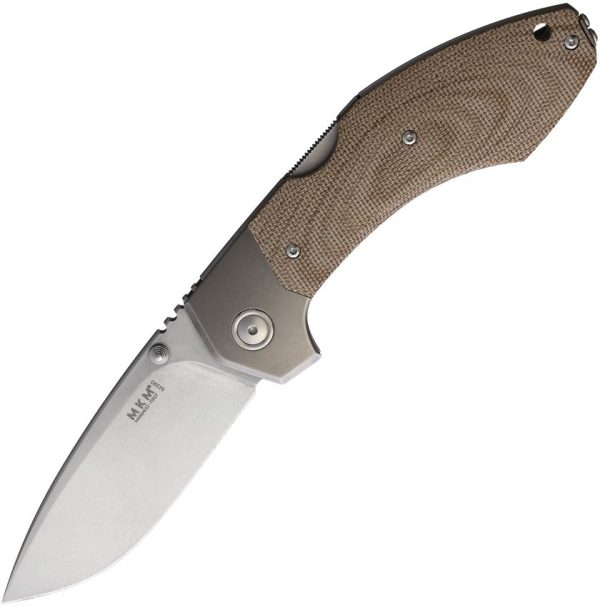MKMHRNCT.jpg MKM Hero Lockback Natural Canvas Micarta Folding Knife