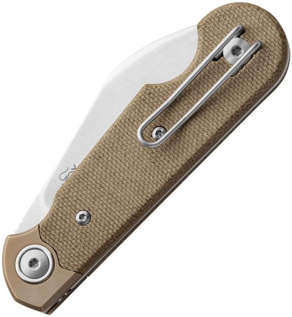 MKM Jaques Folder Green Canvas MagnaCut Wharncliffe Folding Knife