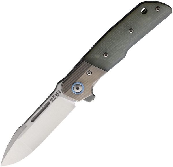MKM Clap Linerlock G10/Titanium Jade Folding Knife