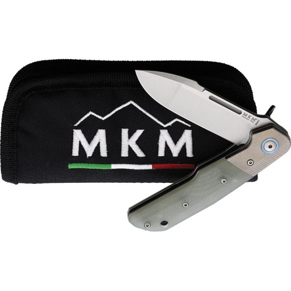 MKM Clap Linerlock G10/Titanium Jade Folding Knife
