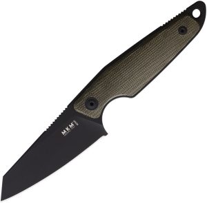 MKM Makro 2 Black Green Micarta Fixed Blade Knife M390