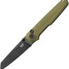 MKM Miura Button Lock Green Folding Knife CPM MagnaCut
