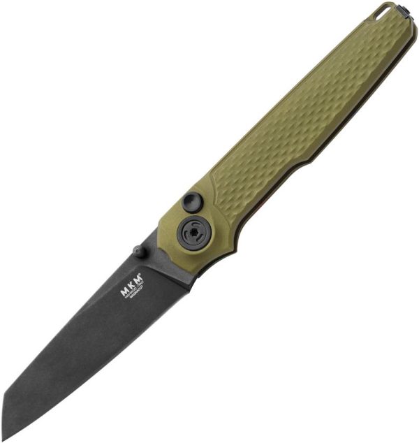 MKM Miura Button Lock Green Folding Knife CPM MagnaCut