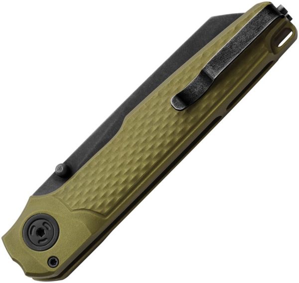 MKM Miura Button Lock Green Folding Knife CPM MagnaCut
