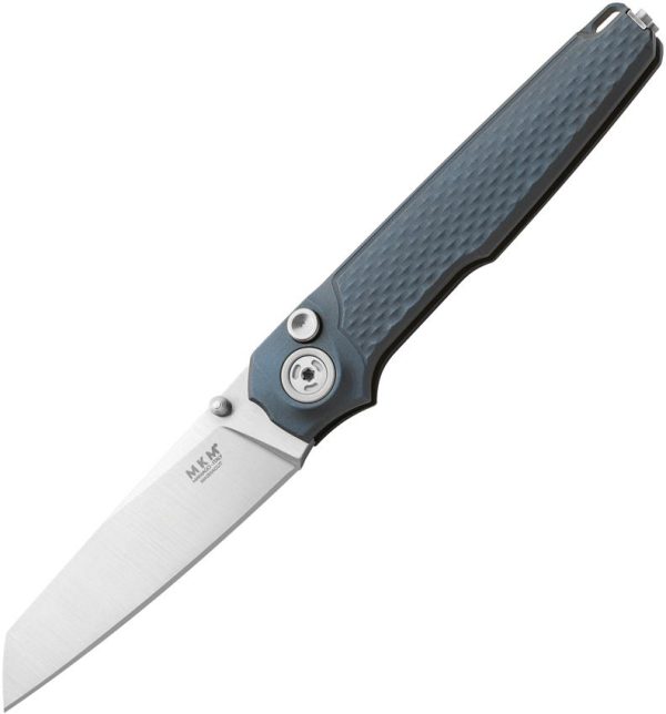 MKMMIAGY.jpg MKM Miura Button Lock Gray Aluminum CPM MagnaCut Folding Knife