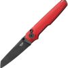 MKM Miura Button Lock Red Folding Knife CPM MagnaCut 2.75"