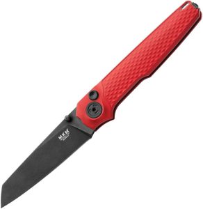 MKM Miura Button Lock Red Folding Knife CPM MagnaCut 2.75"