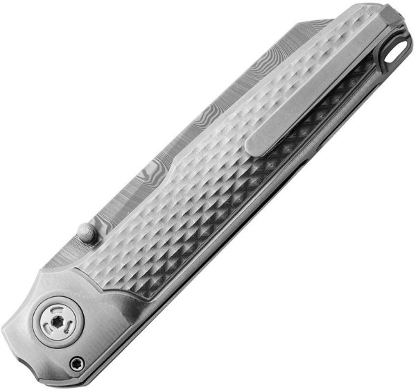 MKM-Maniago Miura Button Lock Damasteel Ti