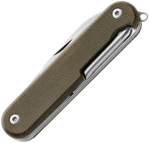 MKM-Maniago Malga 5 Multipurpose Knife - Green Micarta