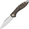 MKM Fara Slip Joint Folding Knife M390 Dark Matter Gold Carbon Fiber