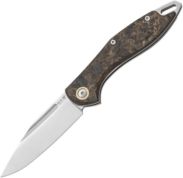 MKM Fara Slip Joint Folding Knife M390 Dark Matter Gold Carbon Fiber