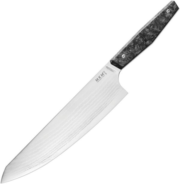 MKM Prima Gyuto Damascus Chef's Knife Carbon Fiber Fixed Blade