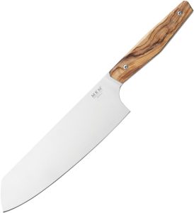 MKM Prima Santoku Olive 6.88" Satin Stainless Fixed Blade Knife