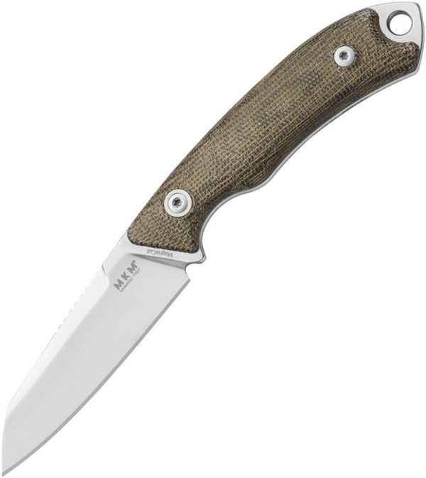 MKM-Maniago Pocket Tango 2 Fixed Blade - Green Micarta