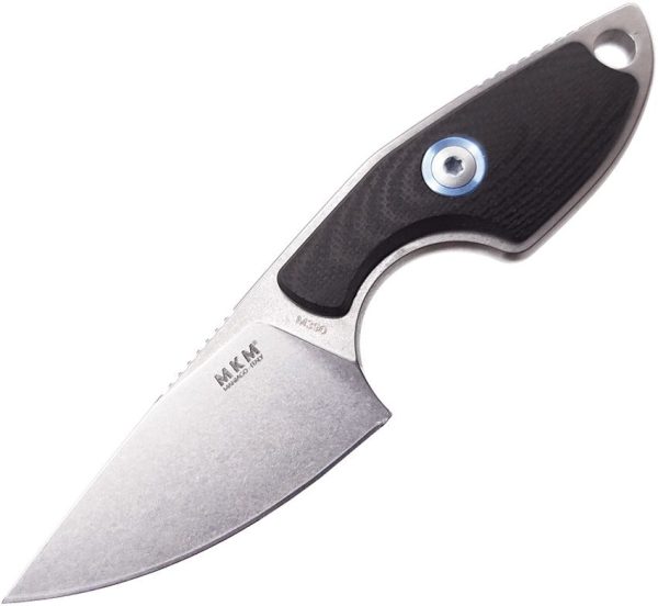 MKM Mikro 1 Fixed Blade M390 Stainless Black G10 Neck Knife