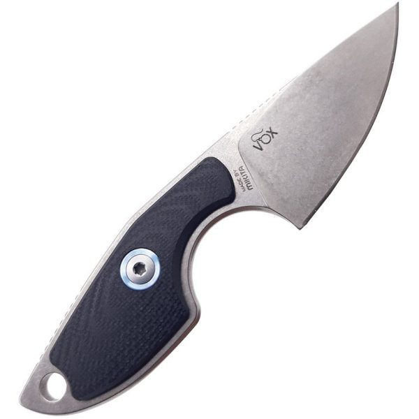 MKM Mikro 1 Fixed Blade M390 Stainless Black G10 Neck Knife