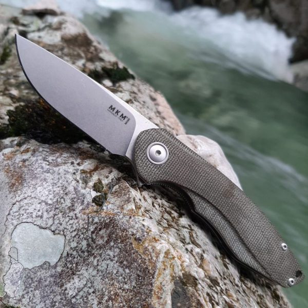 MKM Timavo Viper Green Linerlock - M390 Stonewash