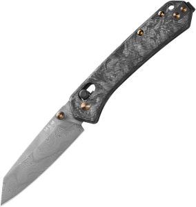MKM Yipper Crossbar Lock Damascus Carbon Fiber