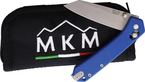 MKM Yipper Crossbar Lock Blue G10 Folding Knife CPM MagnaCut