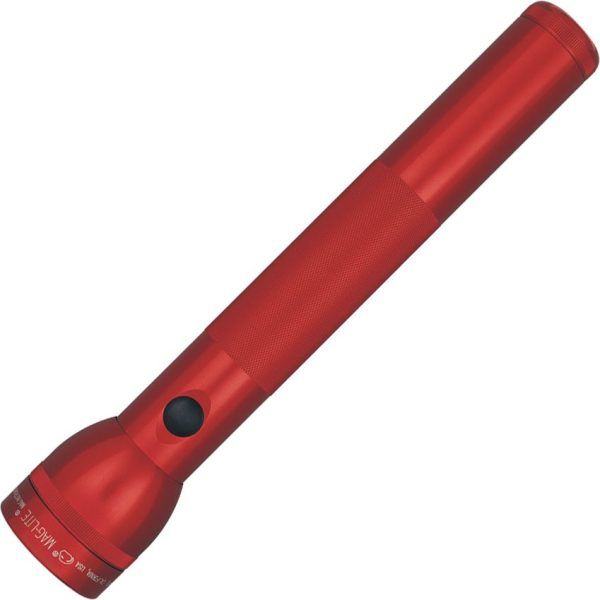 Mag-Lite Three D Cell Red Flashlight 12in Full Size Tactical