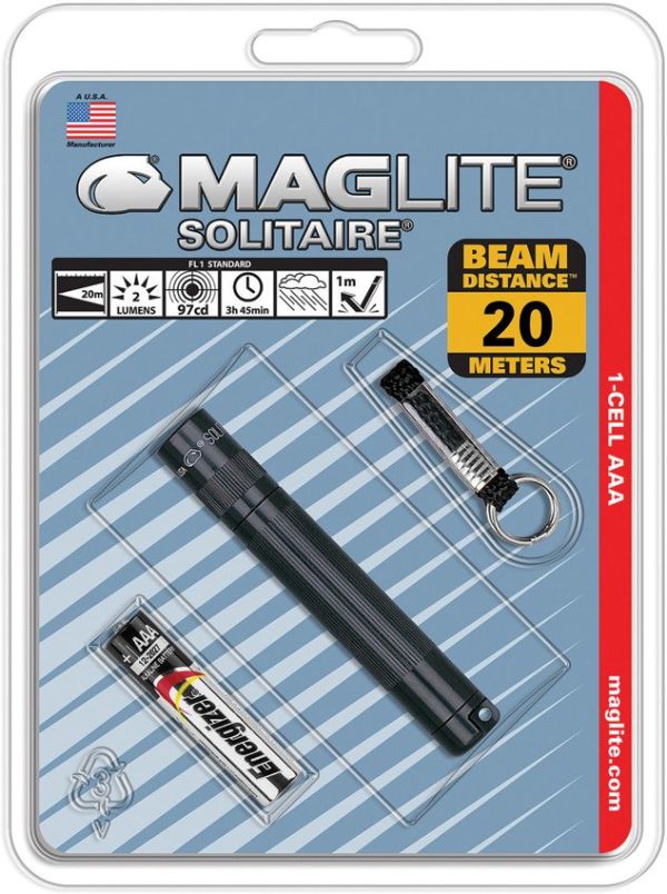 Mag-Lite Solitaire AAA Flashlight - Black Aluminum