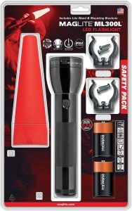 Mag-Lite ML300L LED Safety Pack Flashlight Black Water Resistant