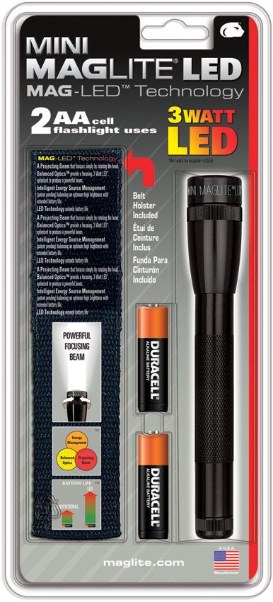 Mag-Lite Mini Mag-Lite 2AA LED Flashlight - Black
