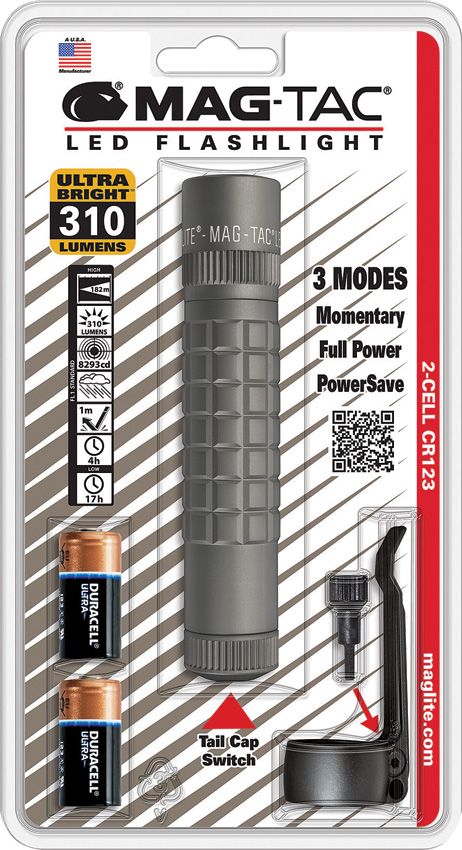 Mag-Lite Mag-Tac LED Tactical Flashlight Gray 310 Lumen