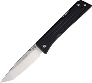 Main Street Route 66 Lockback Tanto Folding Knife S45VN Black